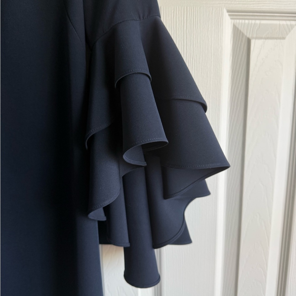 Milly Dress Navy Bell Sleeves - Picture 6 of 6